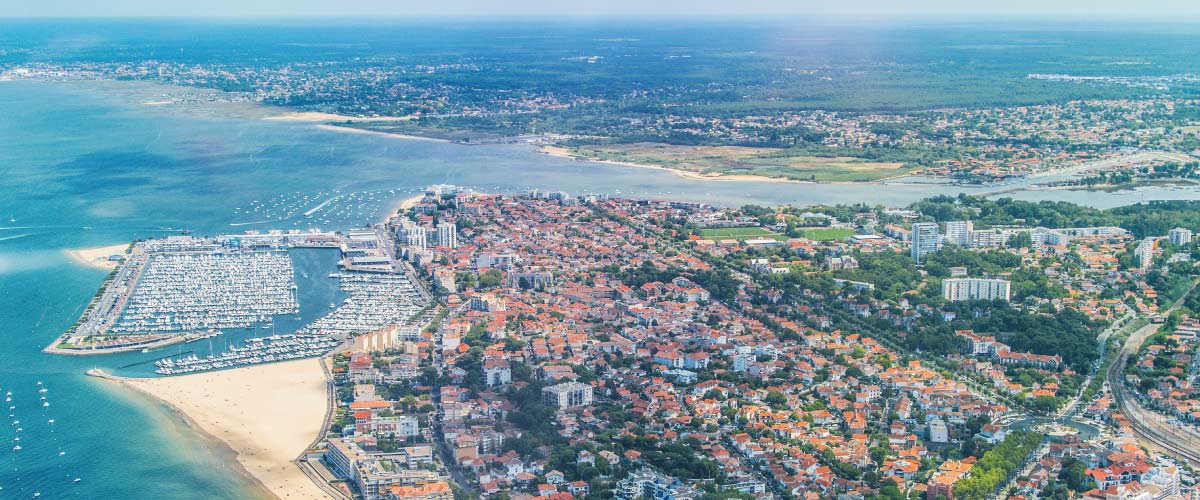 arcachon vue du ciel drone