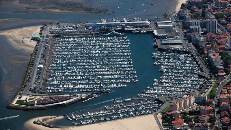 port d'arcachon vue du ciel