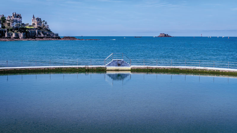 piscine d'eau de mer a dinard, plage de l'écluse