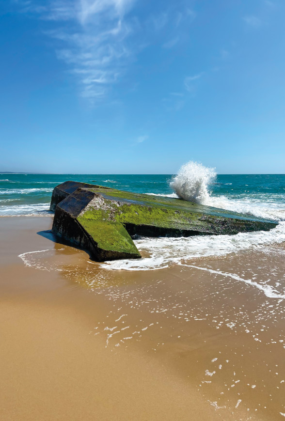 blockhaus cap ferret plage ocean vague