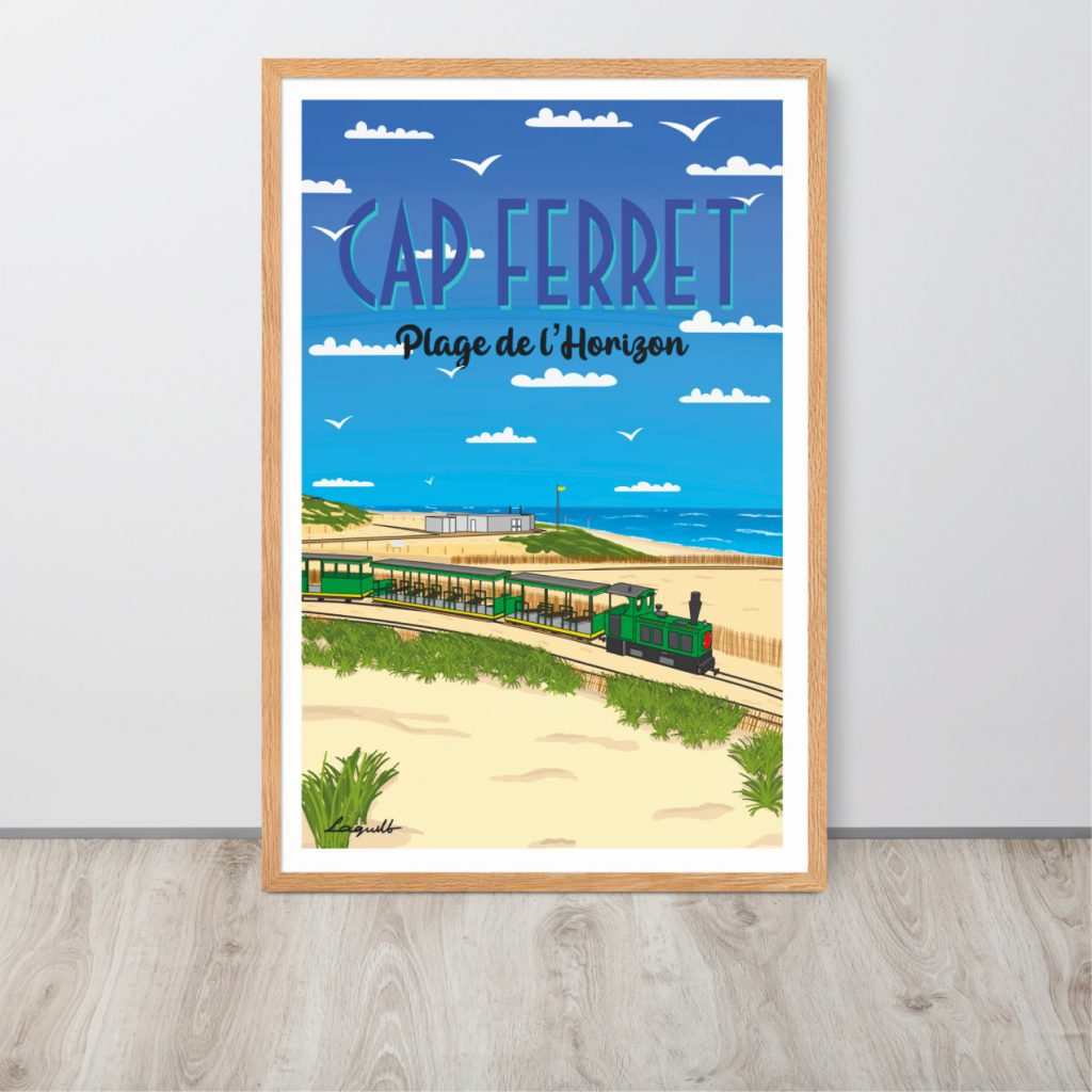 tableau plage de l'horizon du cap ferret