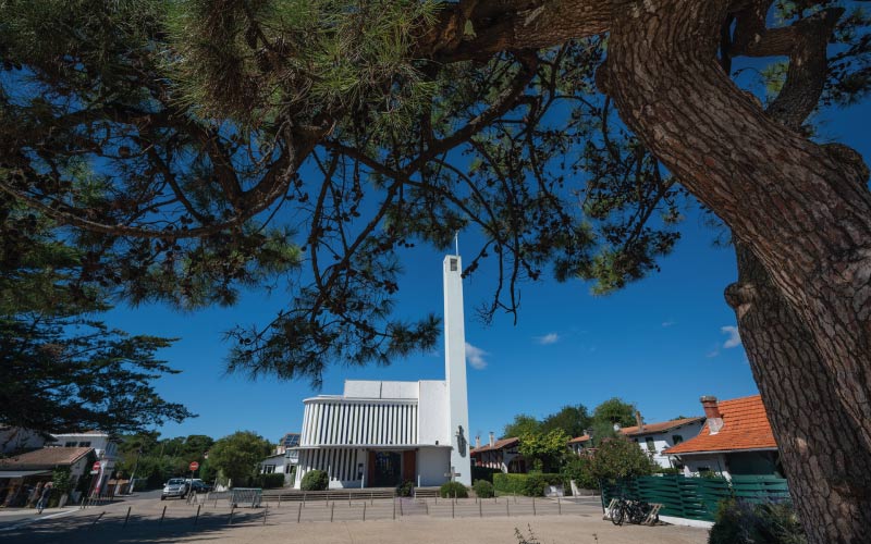 église notre dame des flots cap ferret vue de face