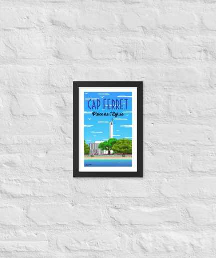 poster place de l'eglise notre dame des flots cap ferret
