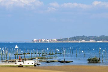 plage du cap ferret a marée basse