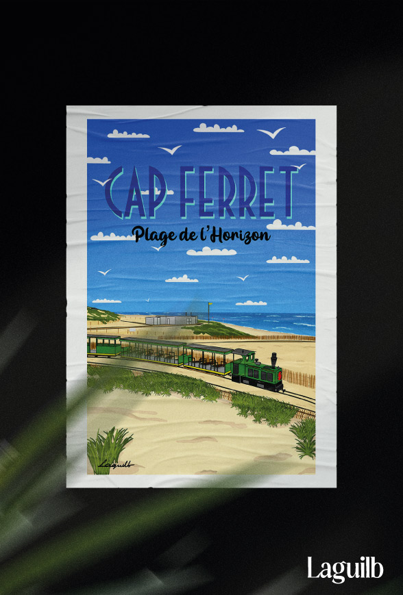 illustration plage cap ferret