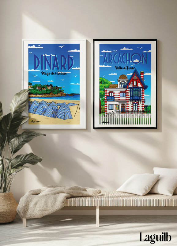 tableaux et illustrations cap ferret et arcachon laguilb